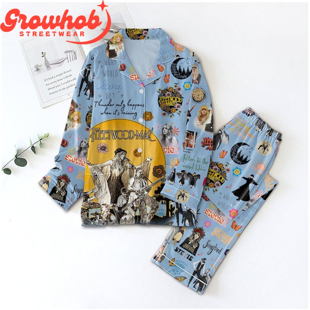 Fleetwood Mac Valentine Polyester Pajama Set