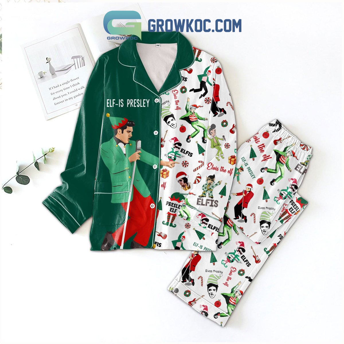 Elvis Presley Elf Pajama Set