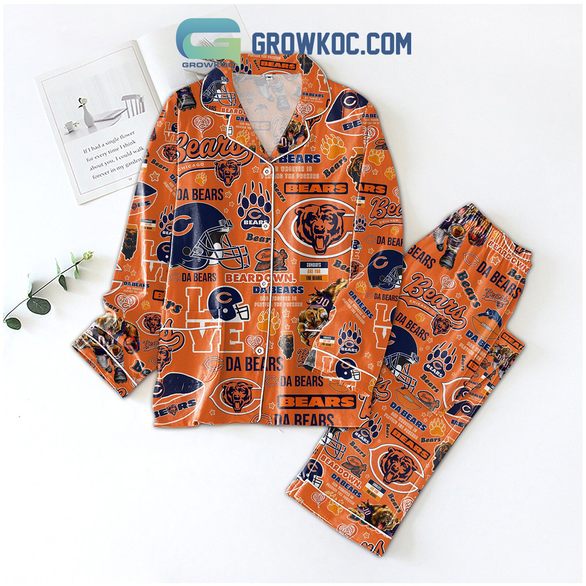 Cleveland Browns Peace Love Funny Art Design Pajama Set