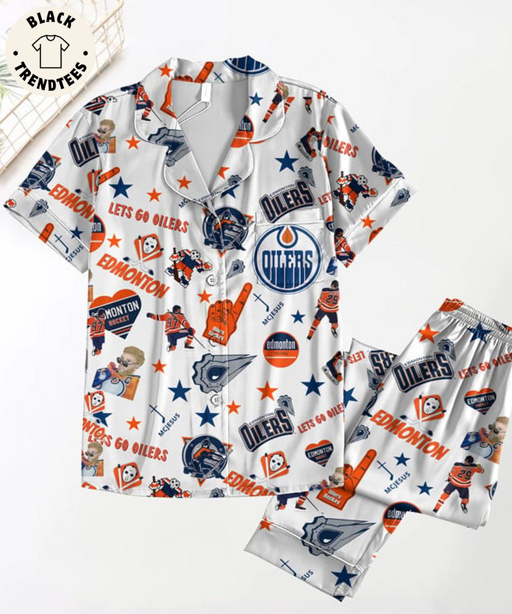 Edmonton Hockey Olders Mcjesus Design Pajama Set