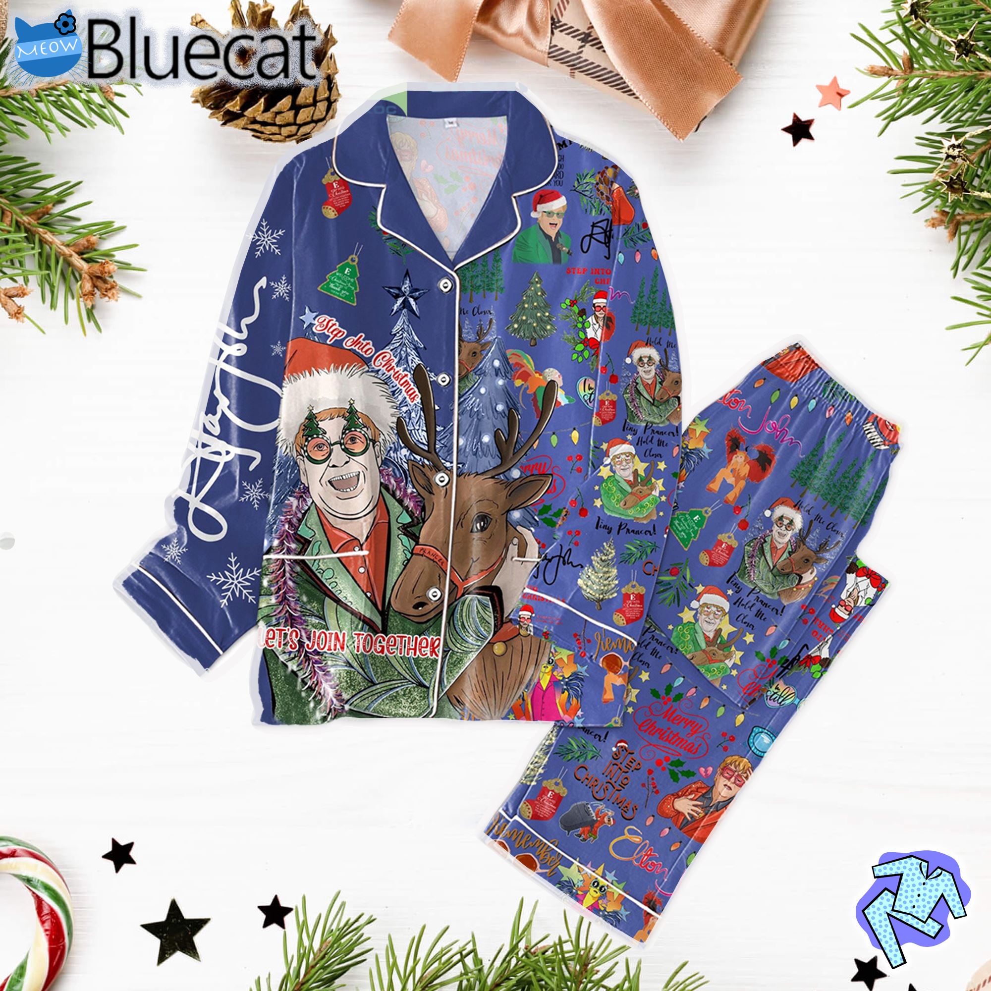 Elton John Step Into Lets Join Together Pajama Set