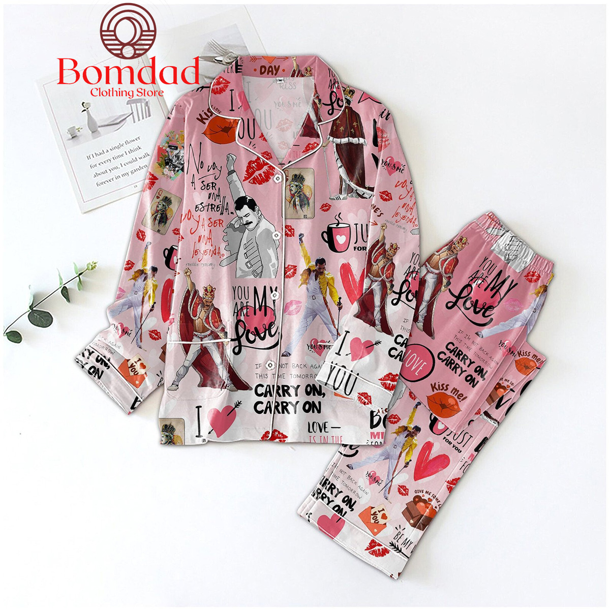 Freddie Mercury You Are My Love Be Mine Forever Pajama Set