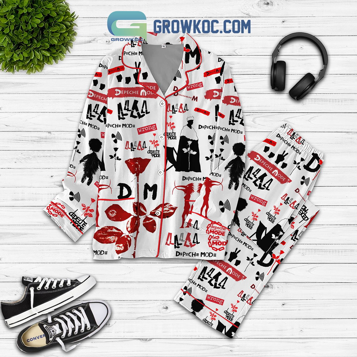 Depeche Mode Musical Band Playing The Angel Polyester Pajama Set