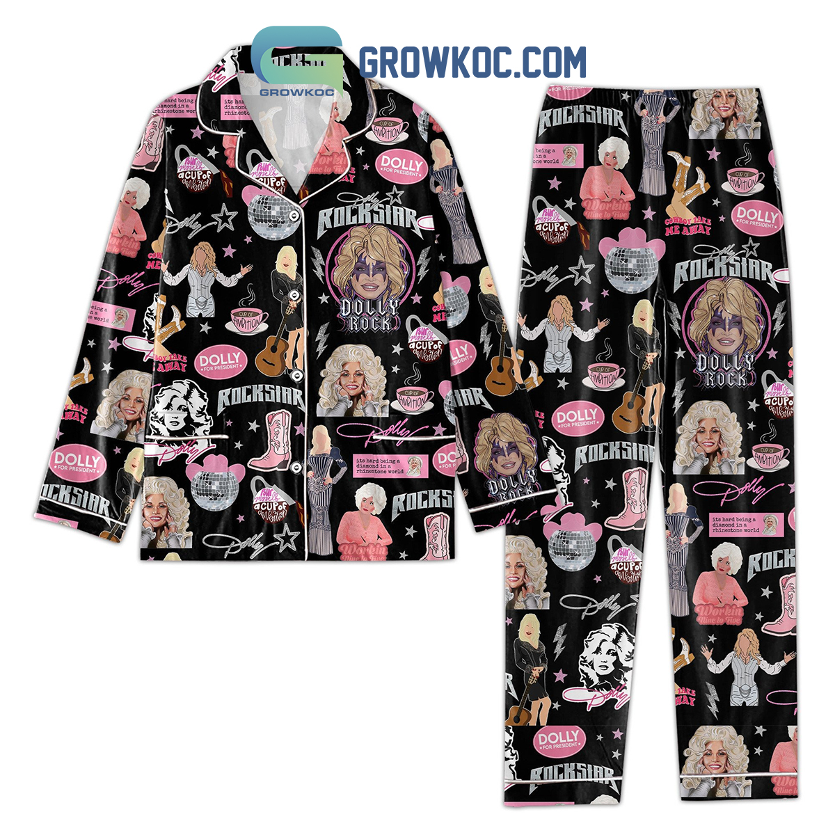 Dolly Parton Cowboy Take Me Away Pajama Set