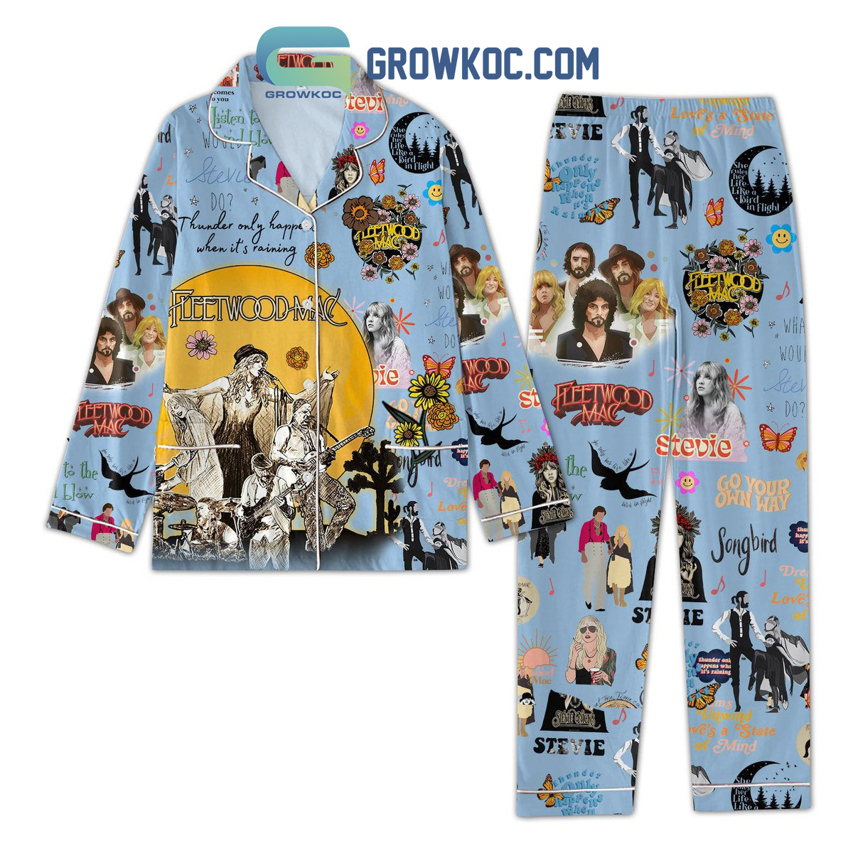 Fleetwoodmac Thunder Only Happen When It?S Raining Pajama Set