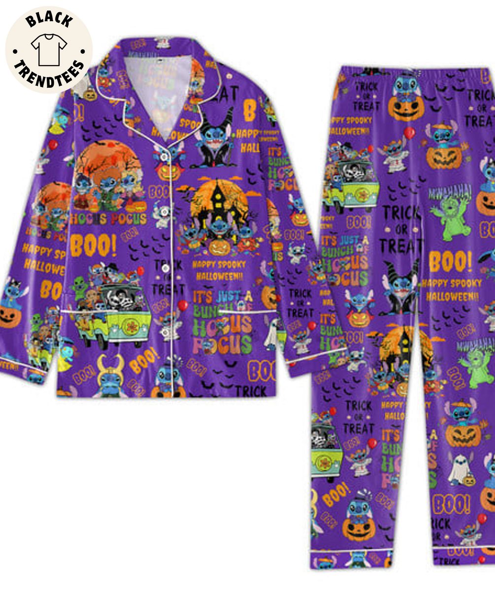 Happy Spooky Halloween Its Just Bunch Hocus Focus Purple Pajama Set