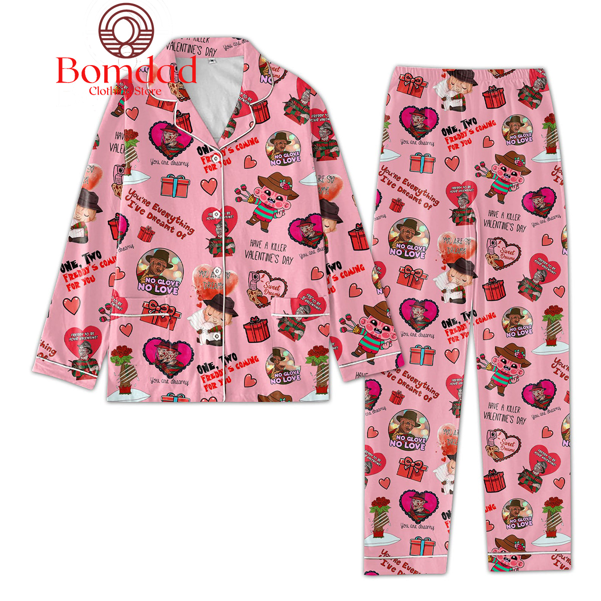 Horror Movies Have A Killer Valentine?S Day Pajama Set