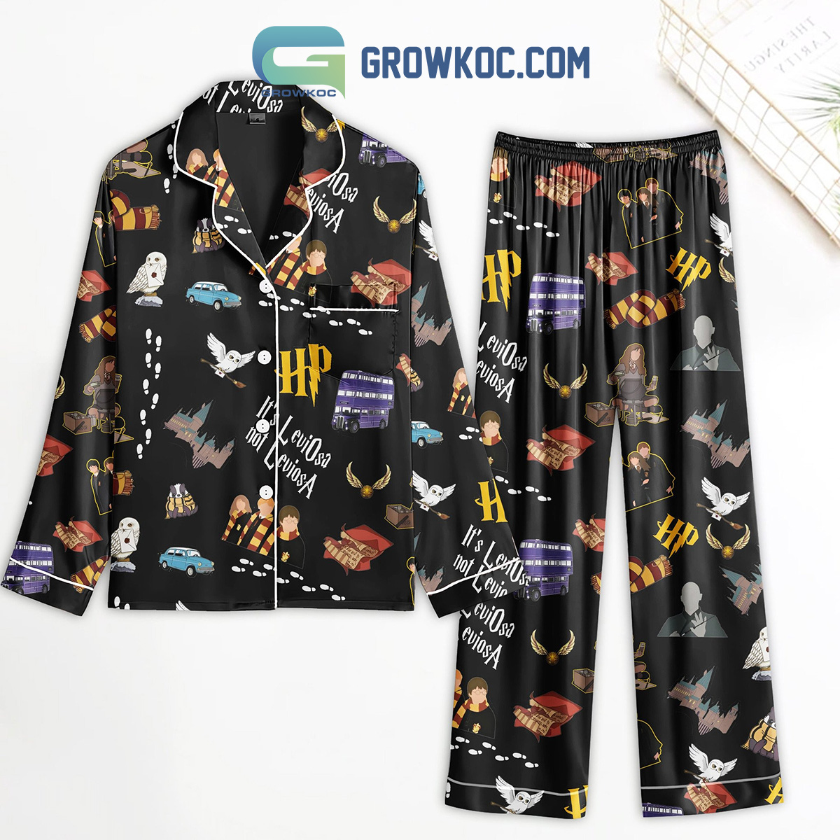 Harry Potter It?S Leviosa Not Leviosaaa Polyester Pajama Set