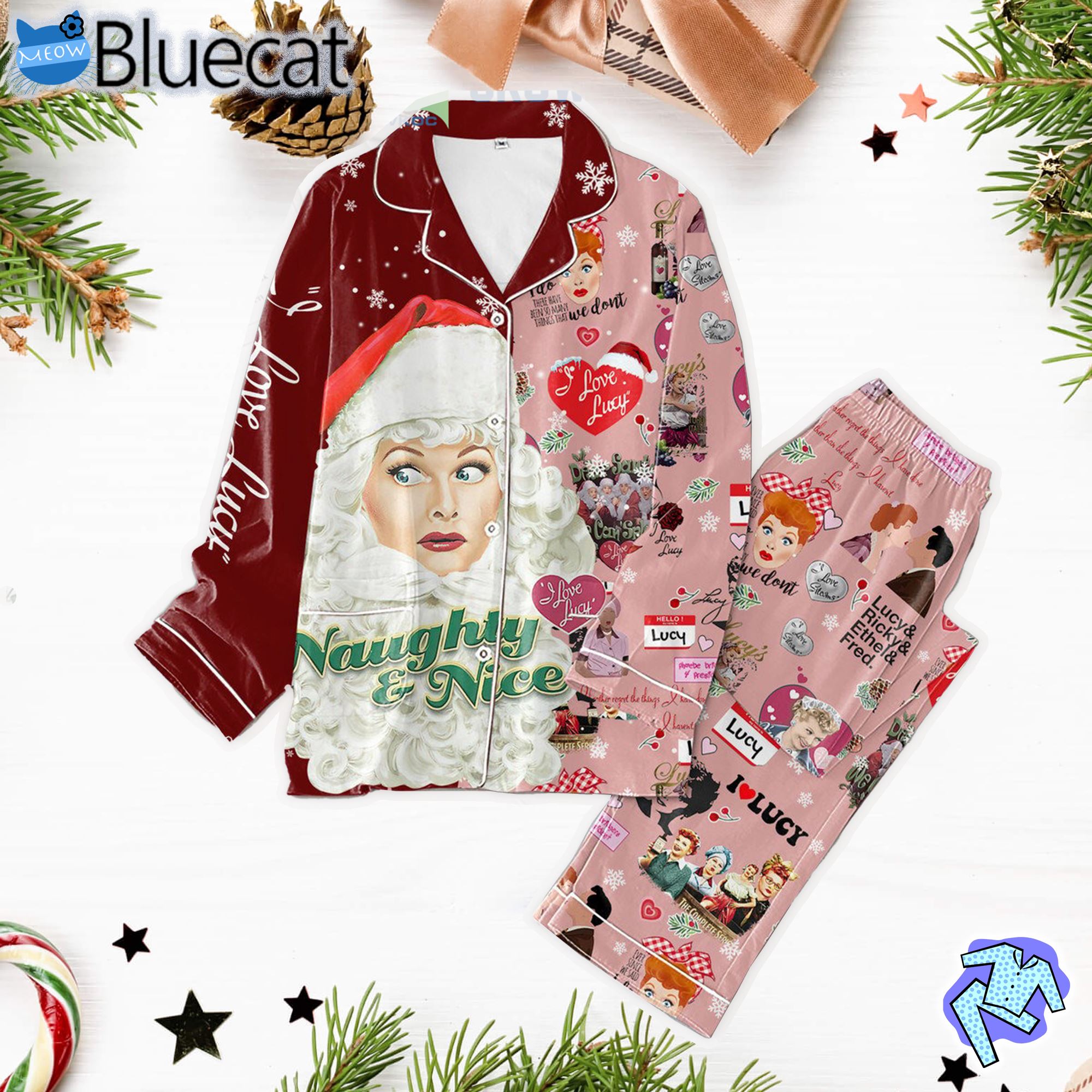 I Love Lucy Naughty And Nice Pajama Set