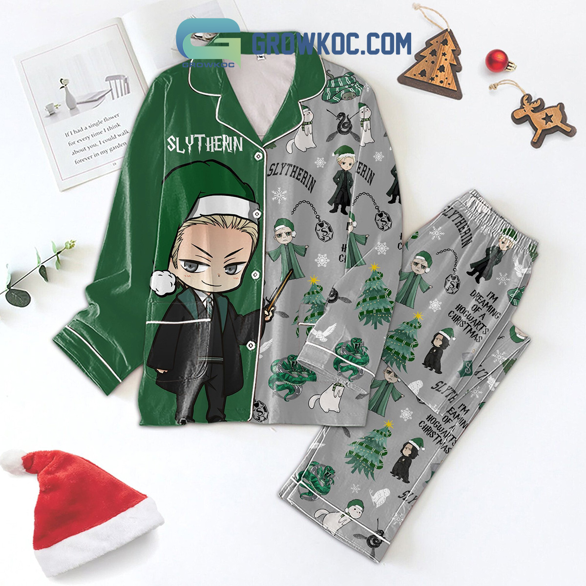 Harry Potter Slytherin I?M A Dreaming Of A Hogwarts Pajama Set