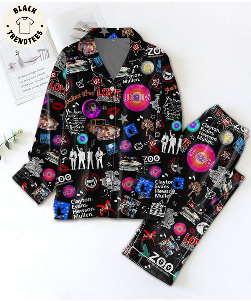 Joshua Tree Love Is Bigger Than Anything In Its Way Black Pajama Set