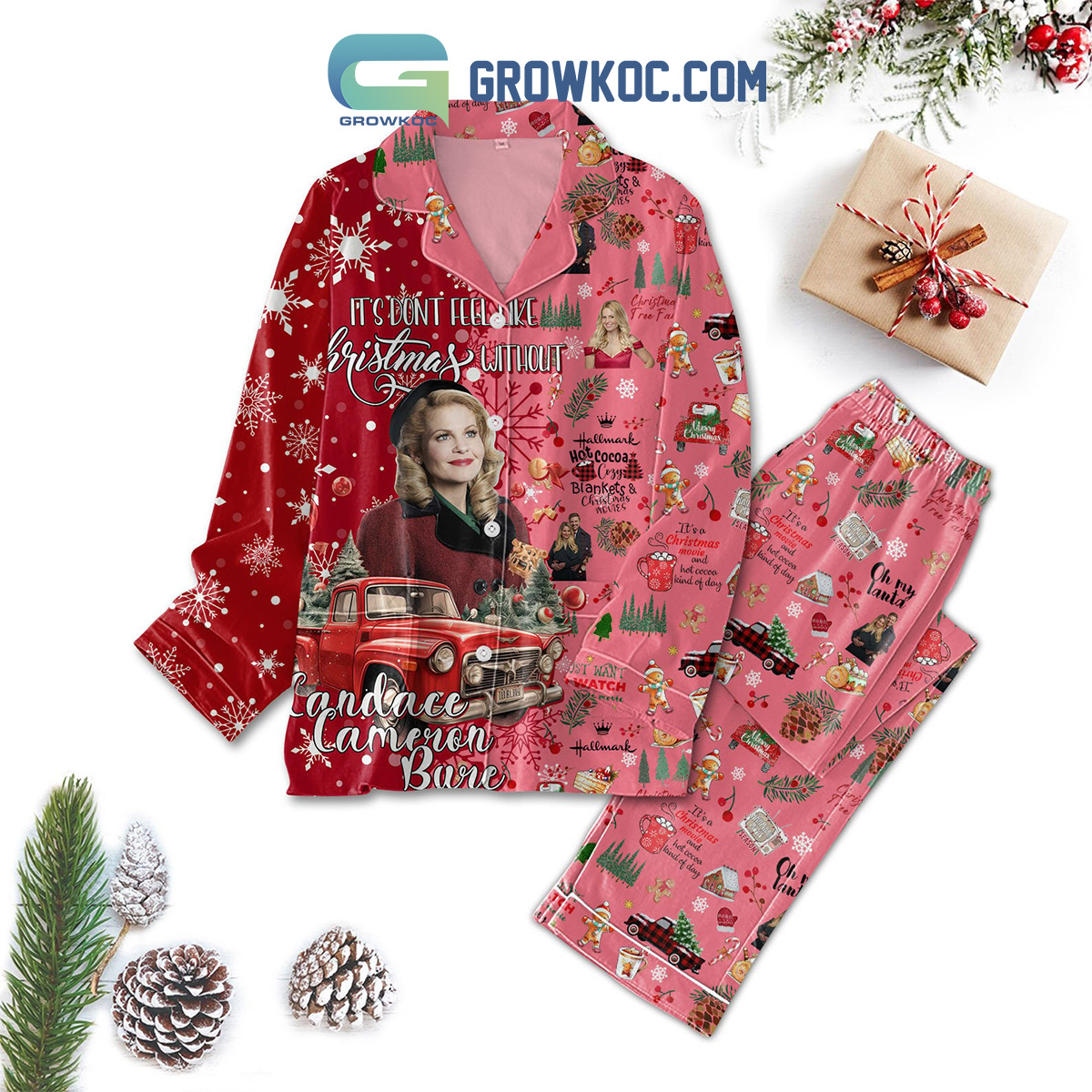 Hallmark Hot Cocoa Cozy Blankets & Movies Pajama Set
