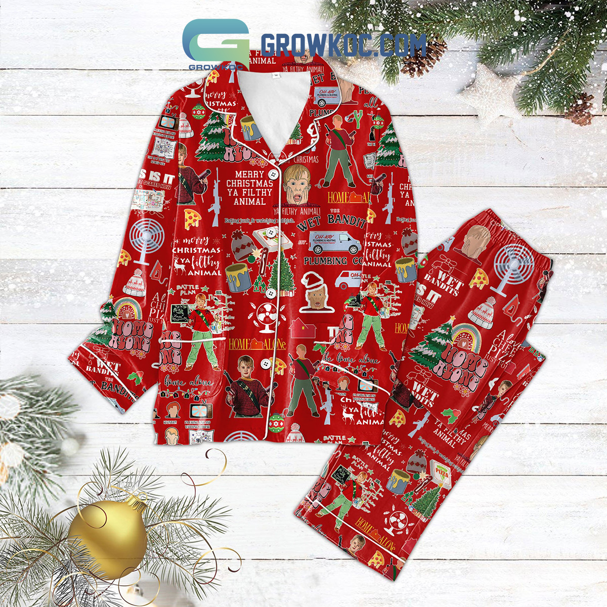 Home Alone Merry Ya Filthy Animal Pajama Set