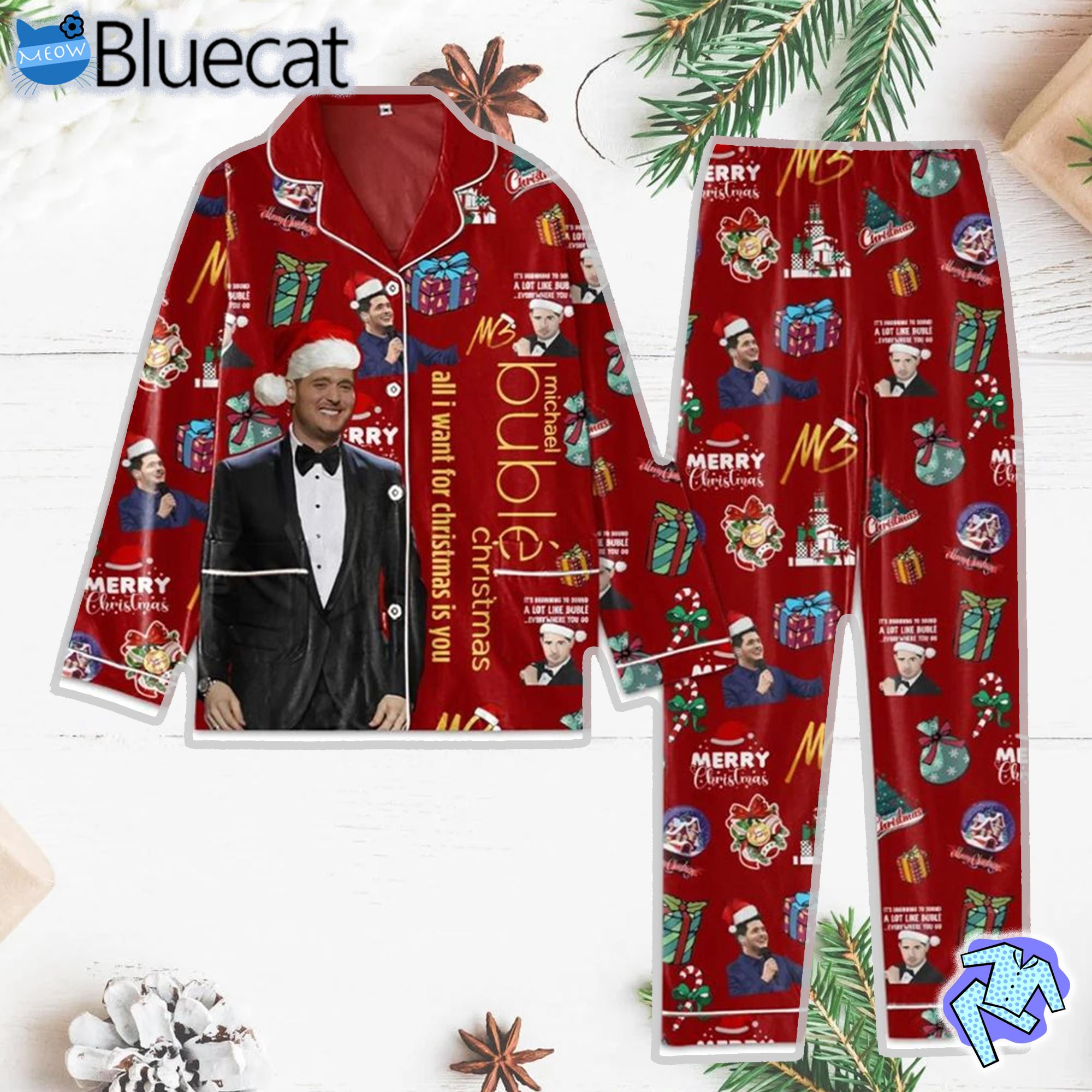 Michael Buble All I Want For Is You Pajama Set
