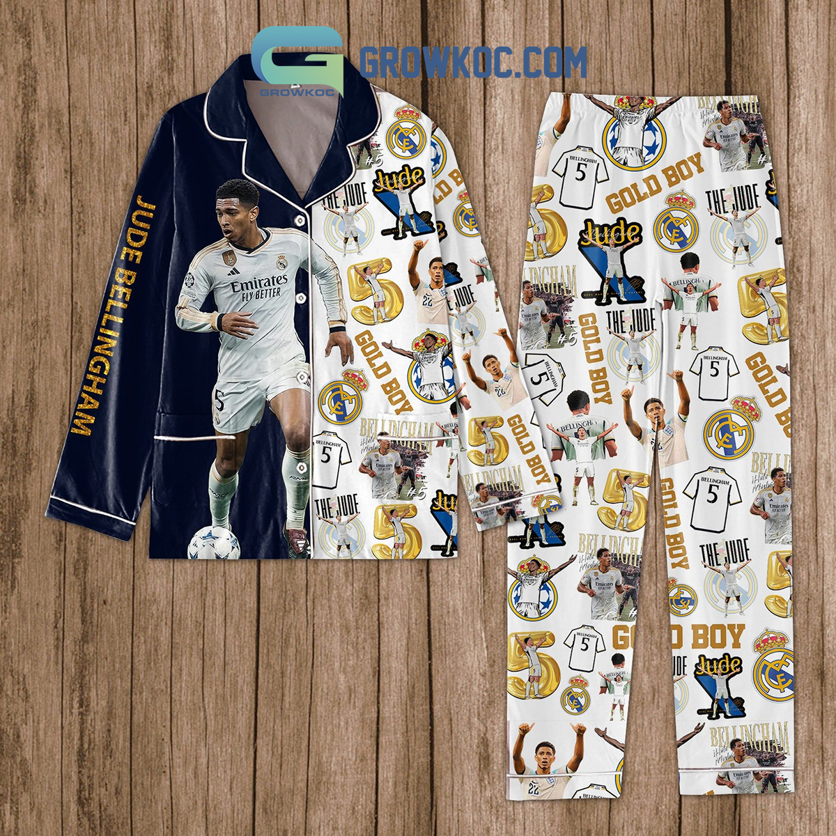 Jude Bellingham Real Madrid Soccer Polyester Pajama Set