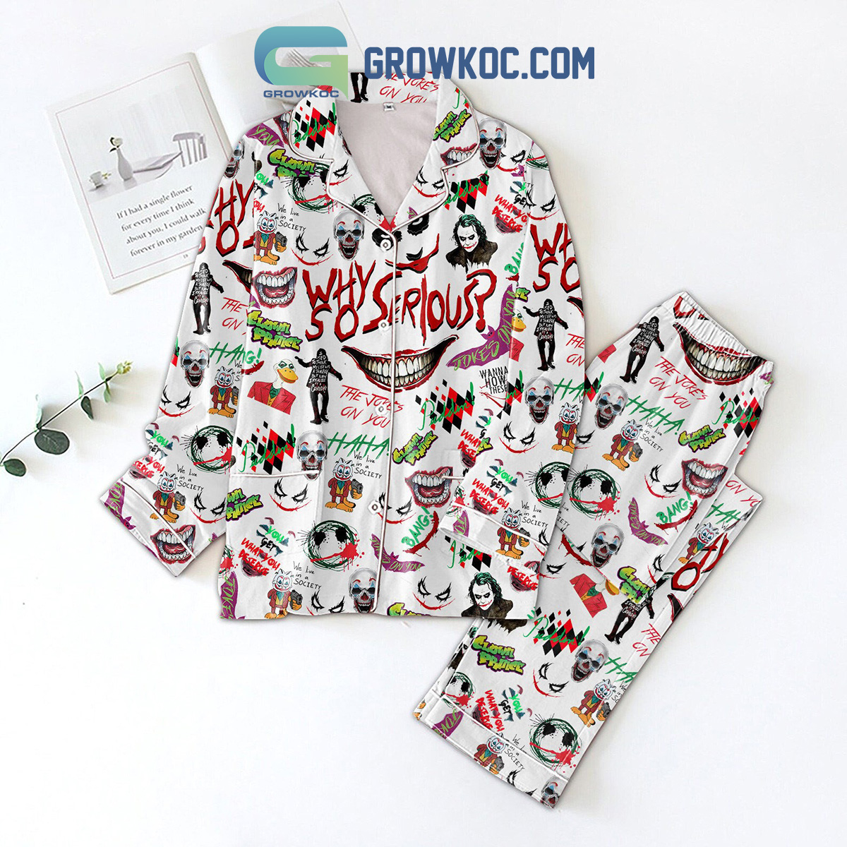 Joker Why So Serious Clown Prince Pajama Set
