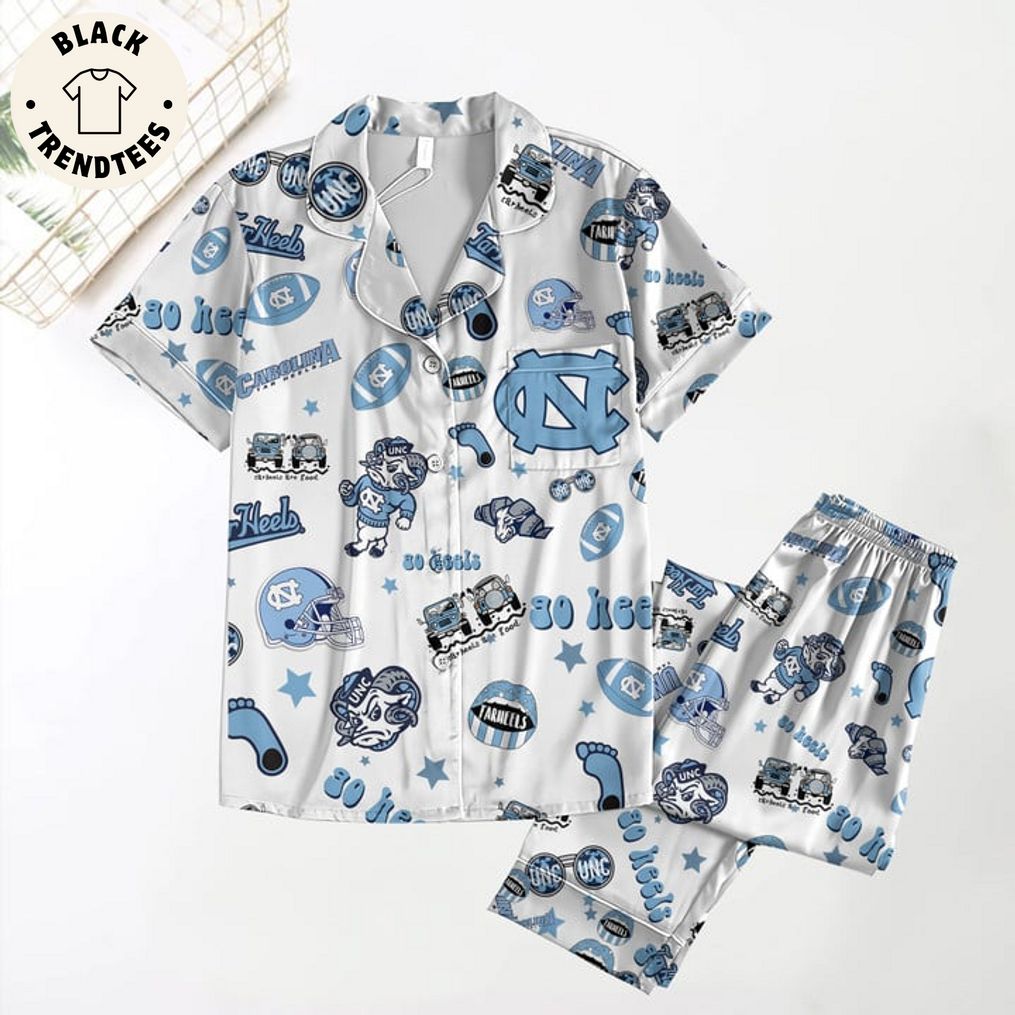 North Carolina Tar Heels Men?S Basketball Mascot Logo Design Pajama Set