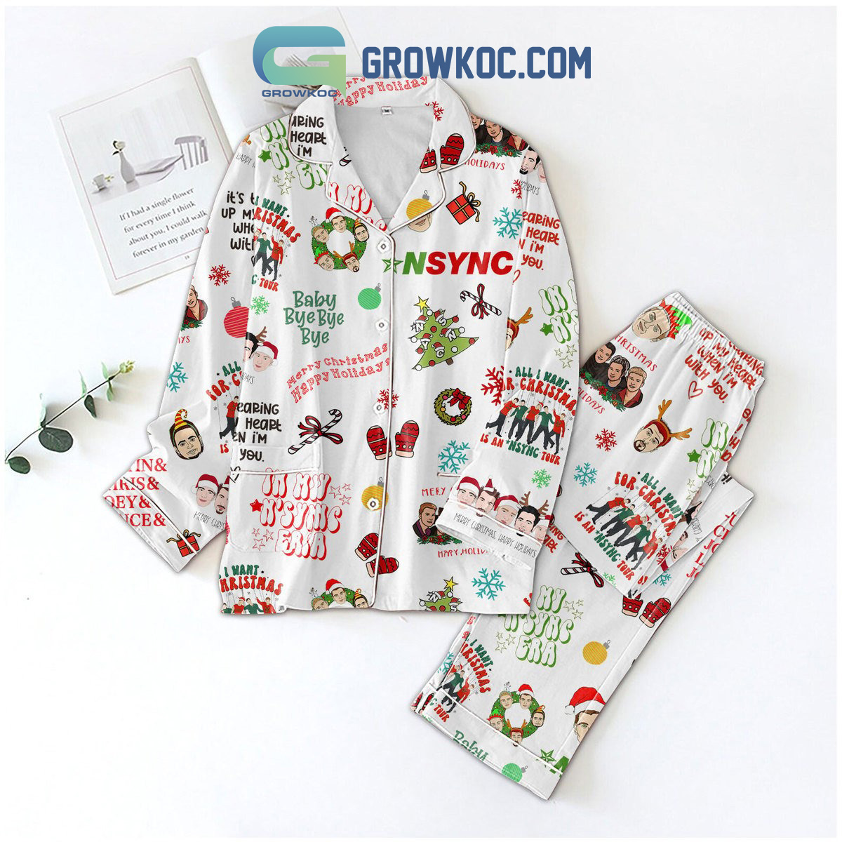 Nsync Bye Bye Bye Merry Happy Holiday Pajama Set