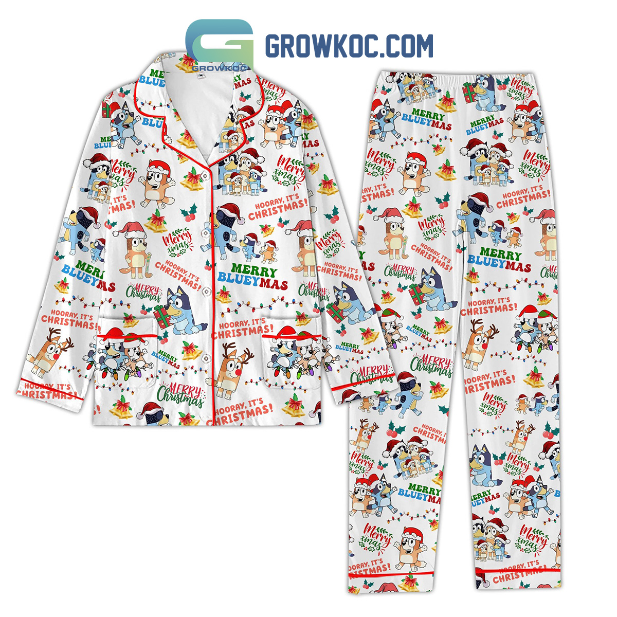 Merry Bluey Xmas Pajama Set