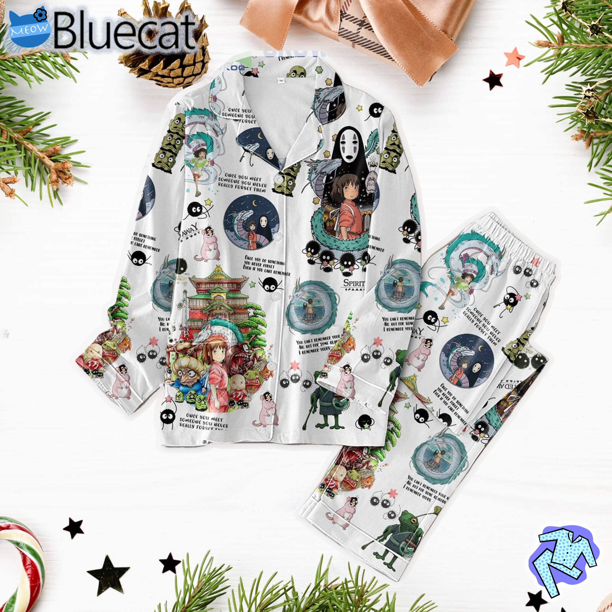 Spirit Ghibli Movie Silk Pajama Set