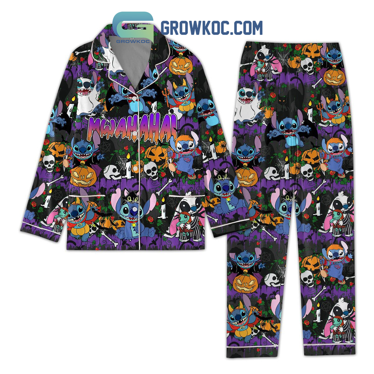 Stitch Ohana Happy Halloween Nightmare Pajama Set