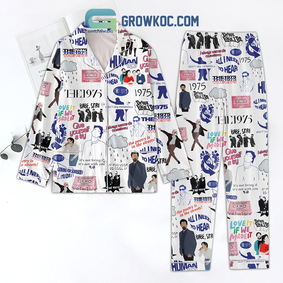 The 1975 Pop Band Fan Polyester Pajama Set
