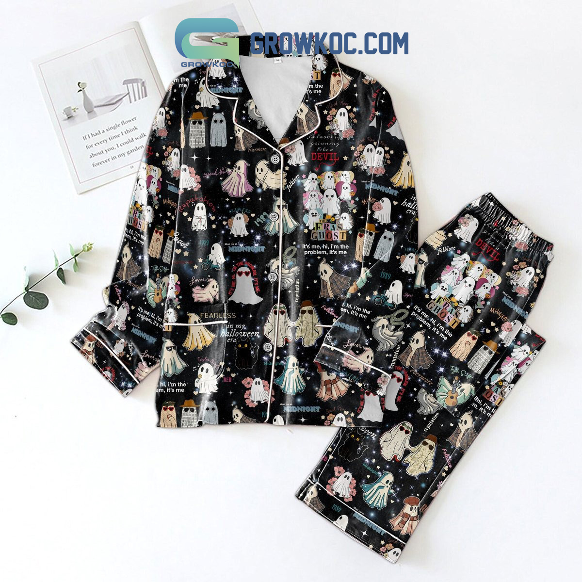 Taylor Swift The Eras Tour Ghost Halloween Pajama Set