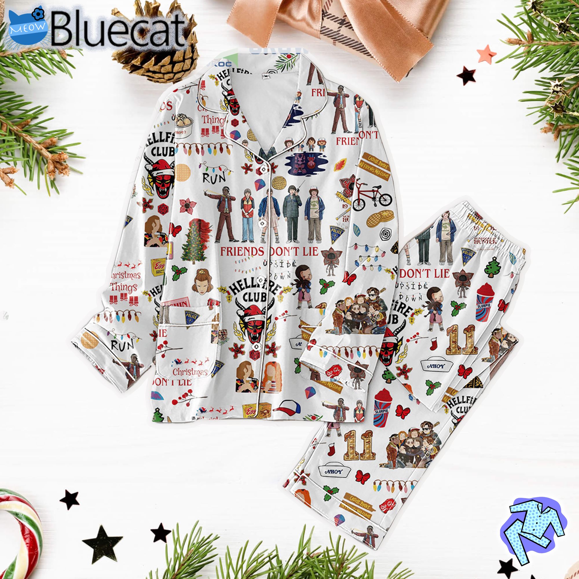 Stranger Things Hellfire Club Friends Dont Lie Pajama Set