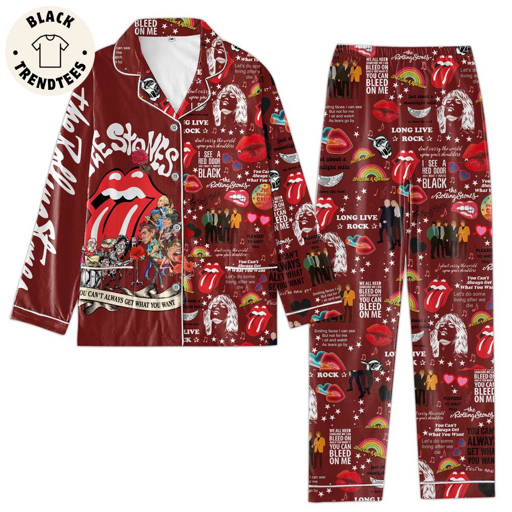 The Rolling Stones Lips Deisgn Pajama Set