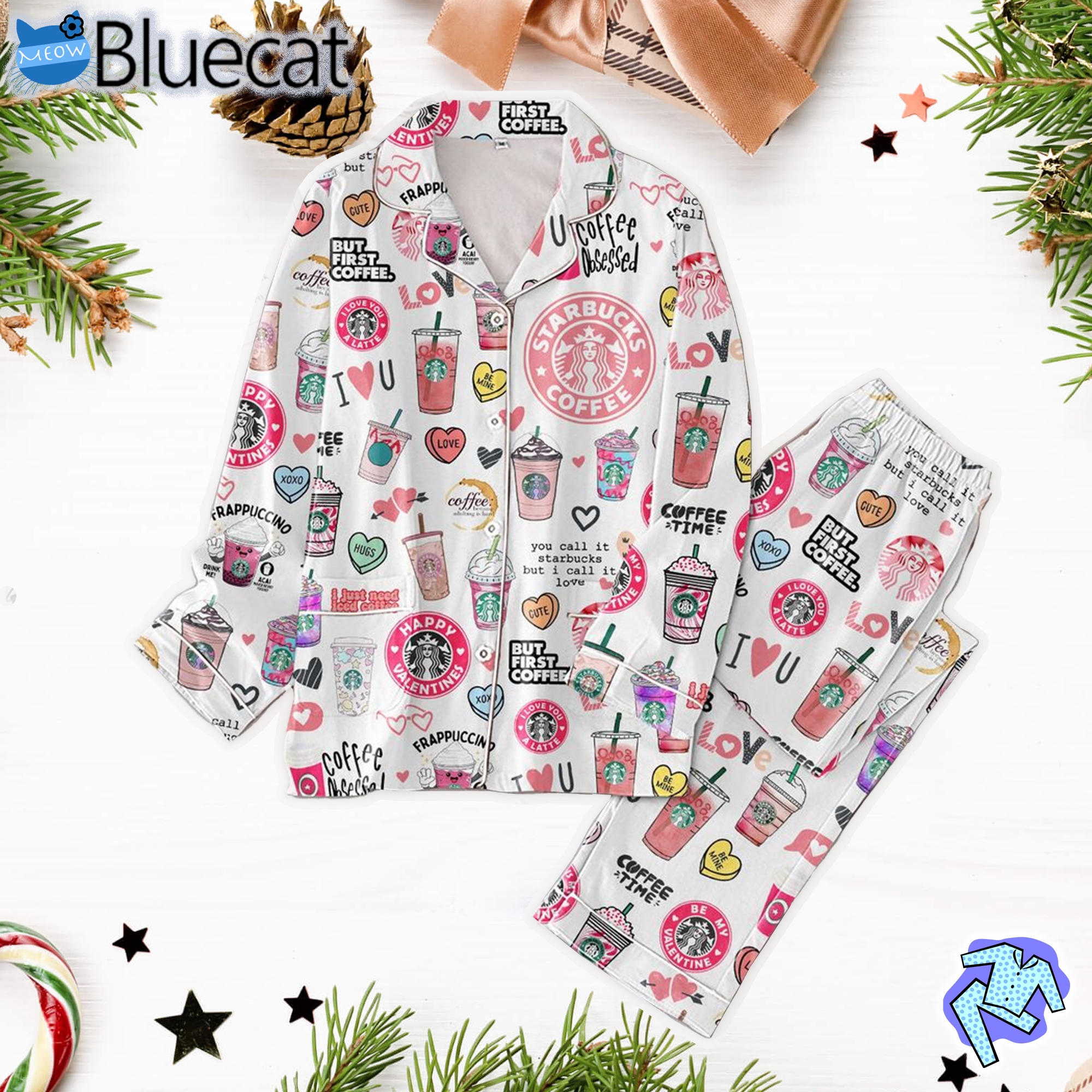 Starbucks Coffee But First Coffee Pajama Set