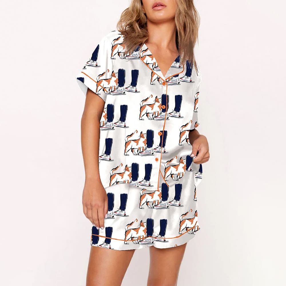 Kamala 2025 Comma La Cat Pajama Set