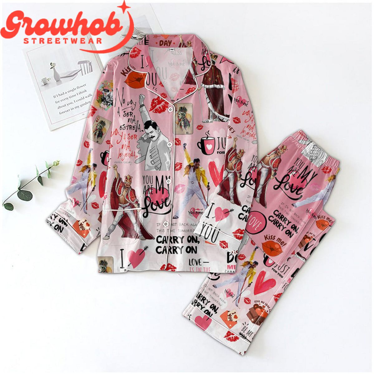 Freddie Mercury Fan Love Polyester Pajama Set