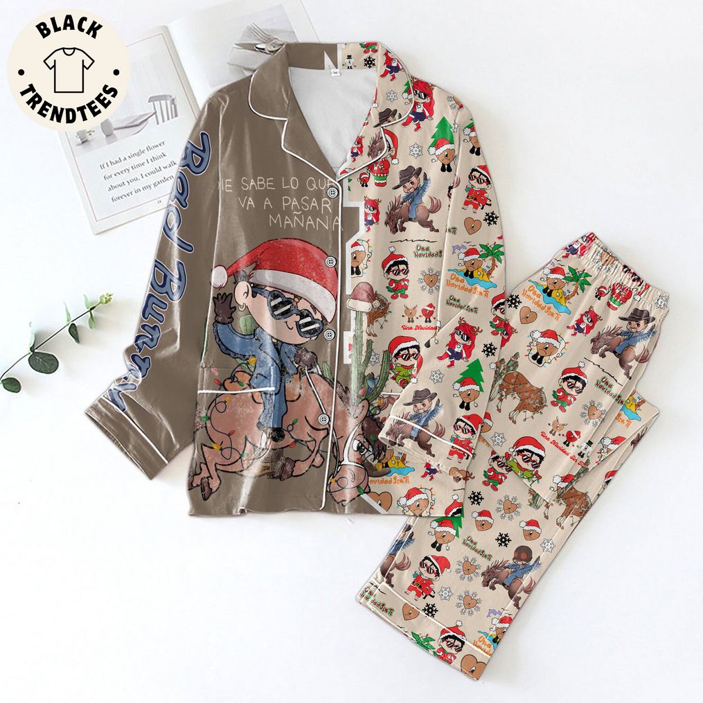 Un Navidad Sin Ti Bad Bunny Design Pajama Set