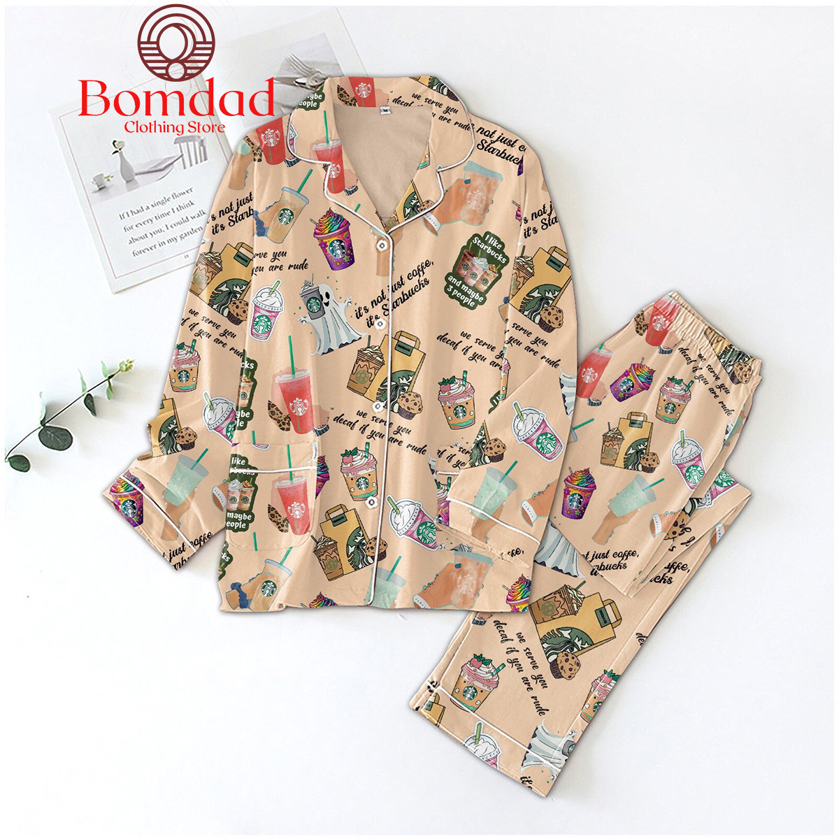 I Like Starbucks And Maybe 3 People It?S Not Just Coffe It?S Starbucks Pajama Set