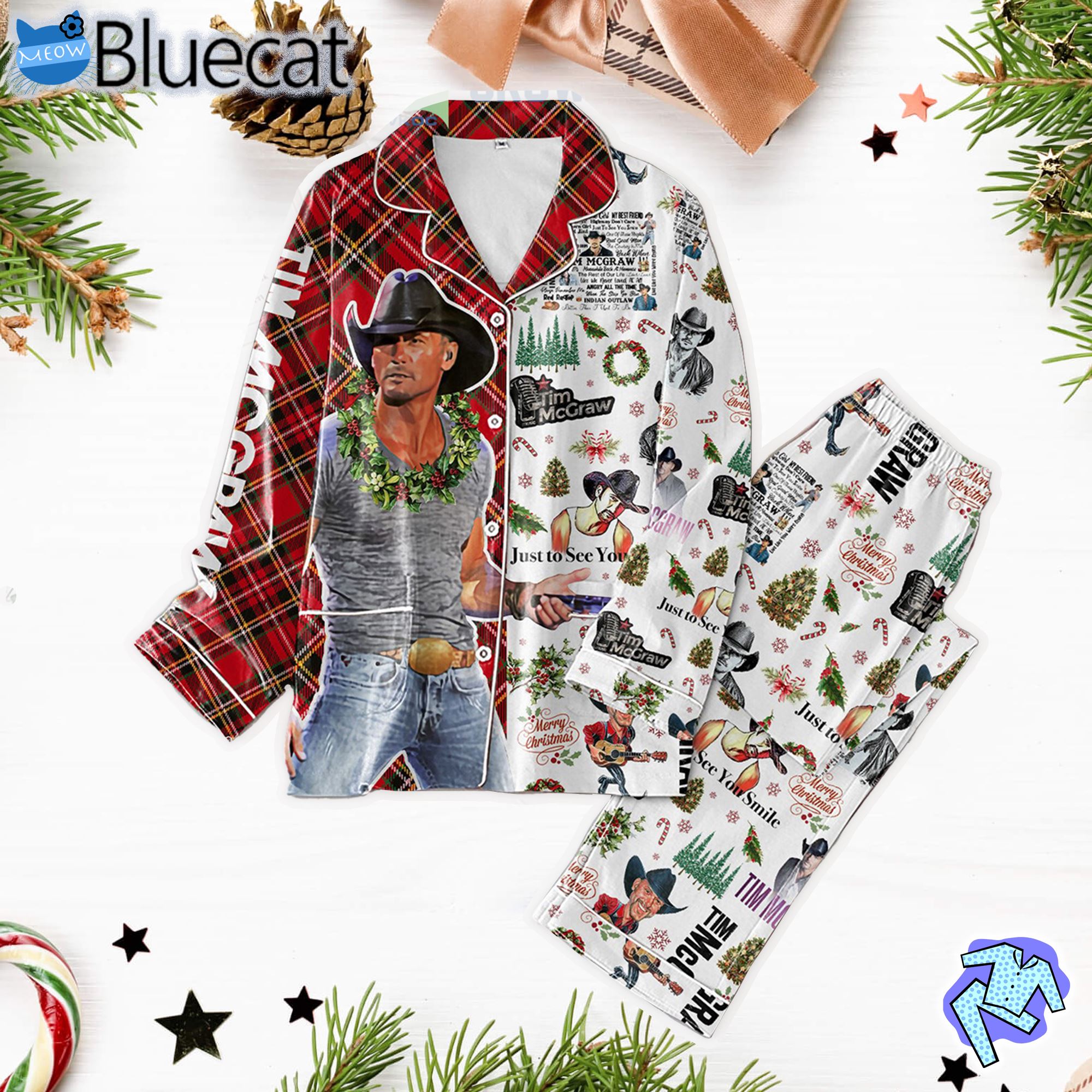 Tim Mcgraw Just To See You Smile Merry Pajama Set