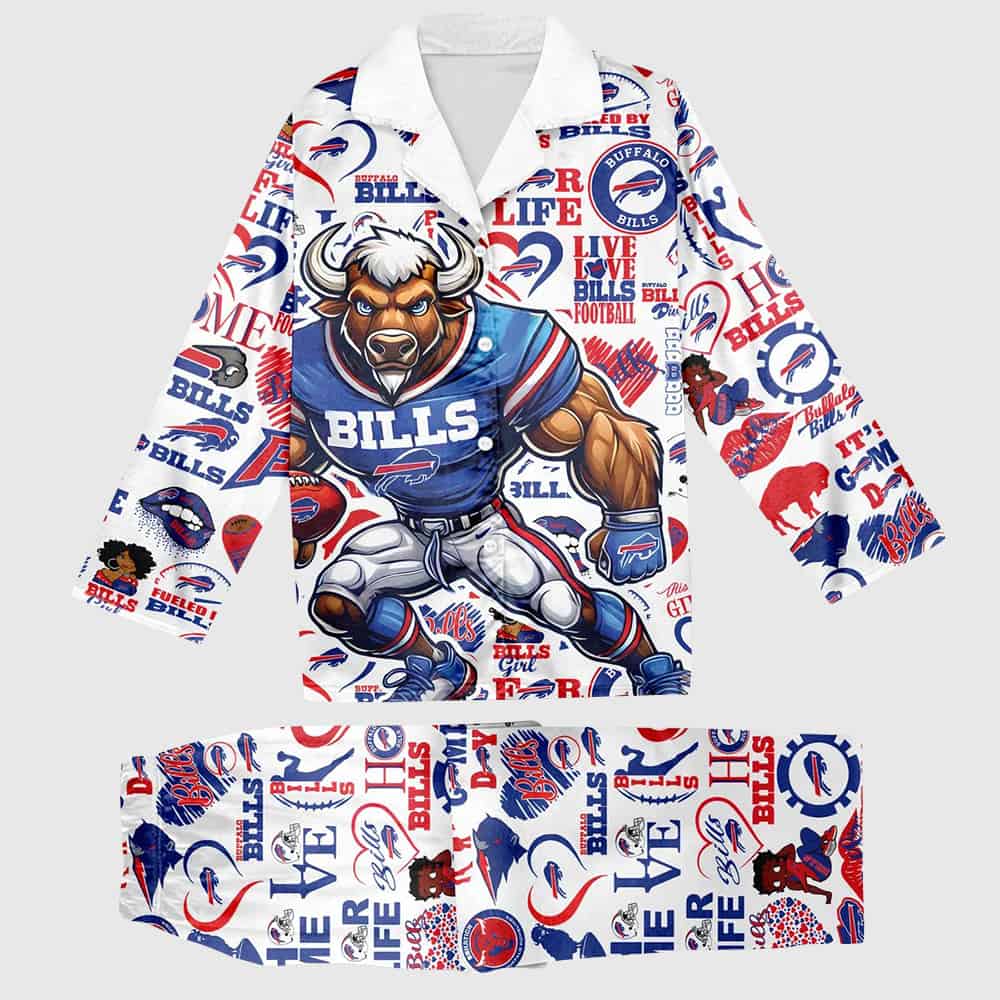 Live Love Bills Football Pajama Set
