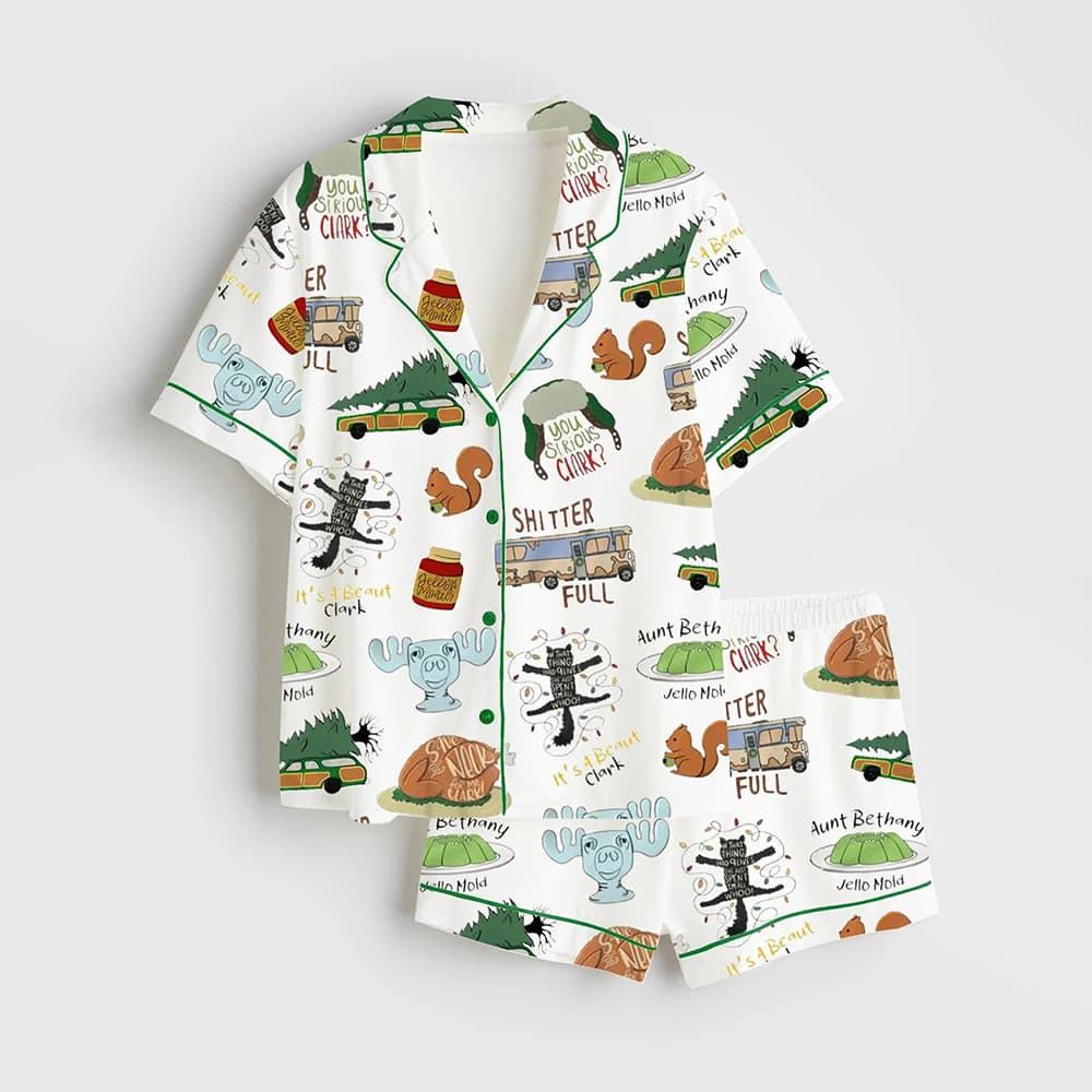 It?S A Beaut Clark Vacation Satin Pajama Set