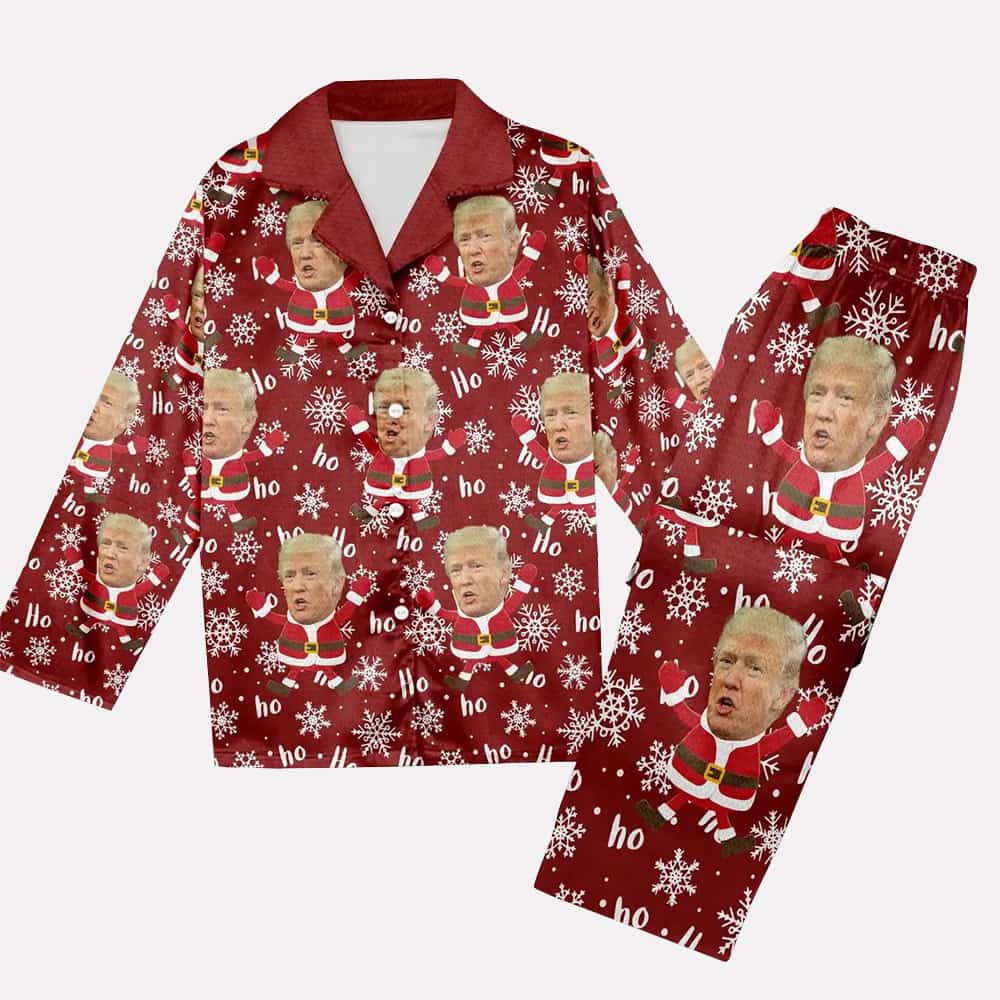 Santa Trump 2025 Funny Pajama Set