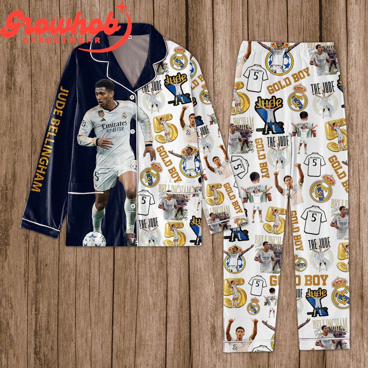 Jude Bellingham Real Madrid Star Polyester Pajama Set