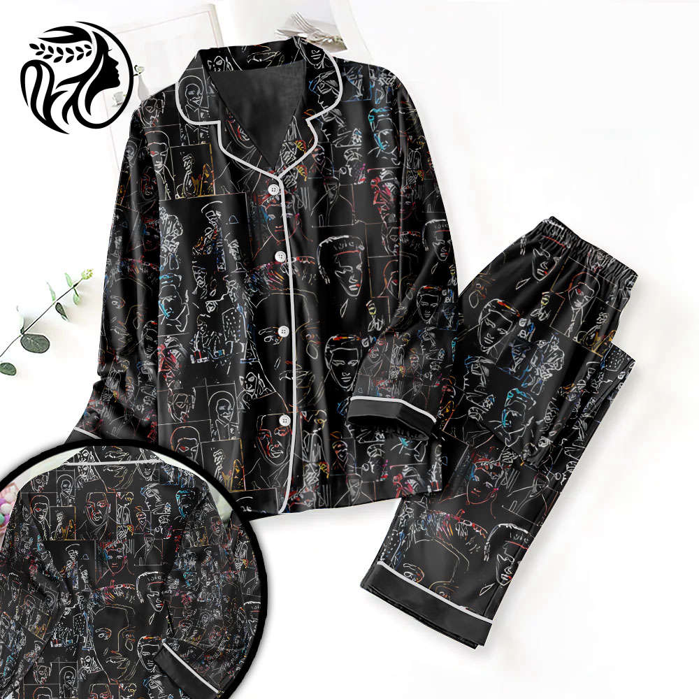 Elvis Presley Button Down Pajama Set