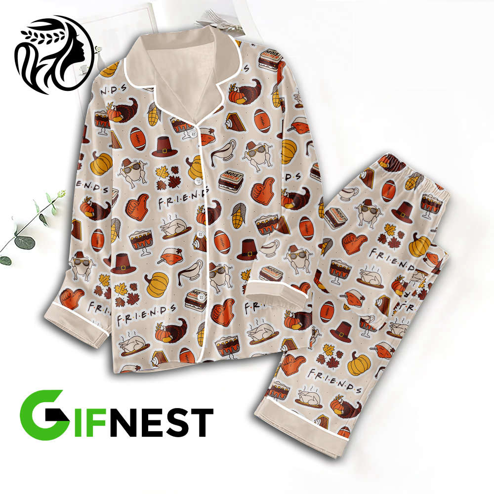 Friends Button Down Pajama Set