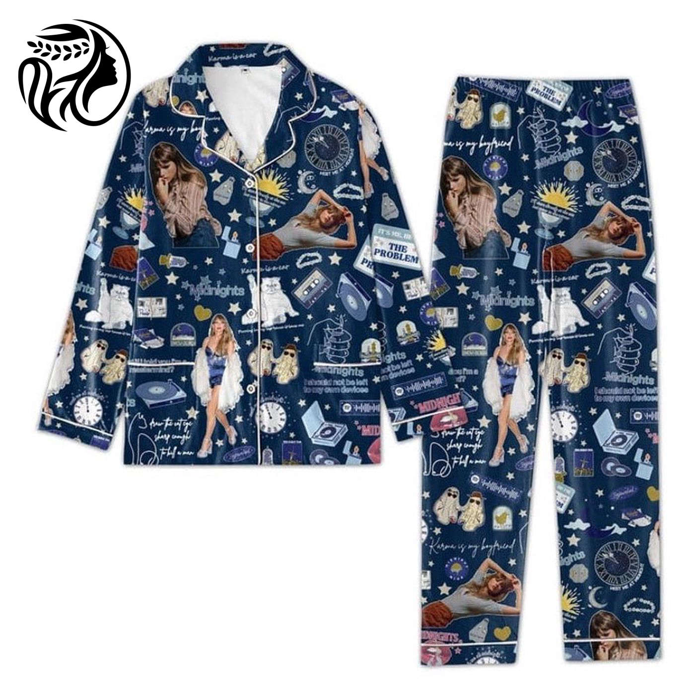 Authentic 1989 Taylorr S Blue Pajama Set