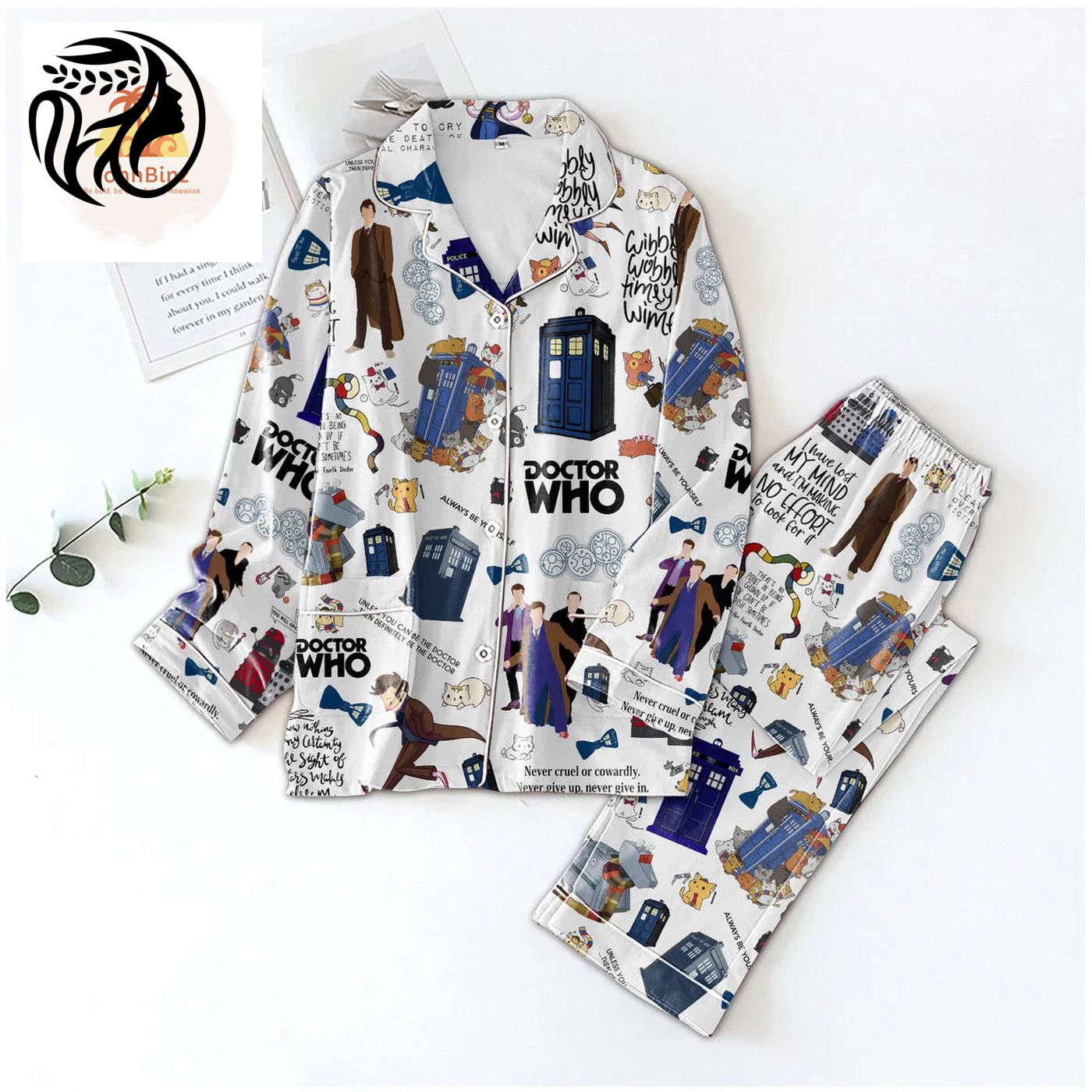 Doctor Who Pajama Set Set Womens Movie-Inspired Long Sleeve Gift For Her