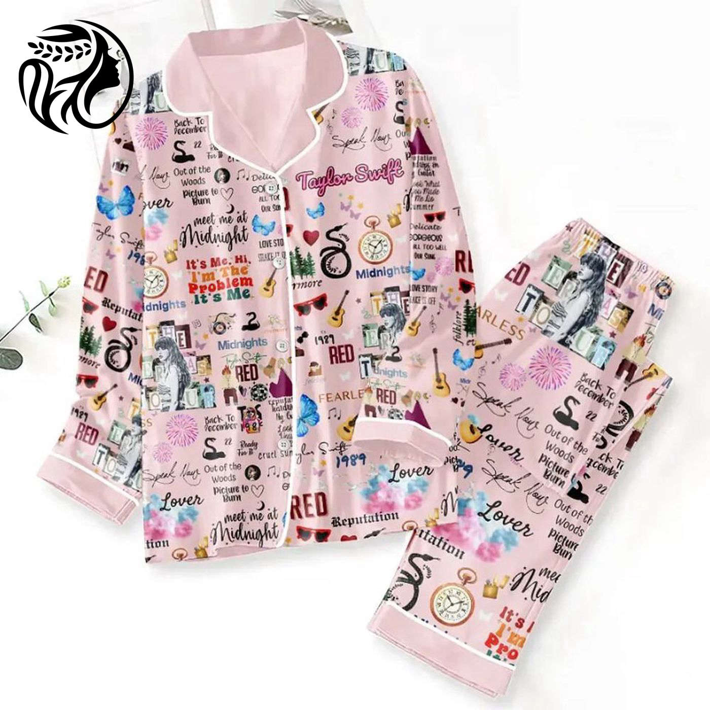 Stylish Taylor Pink Pajama Set