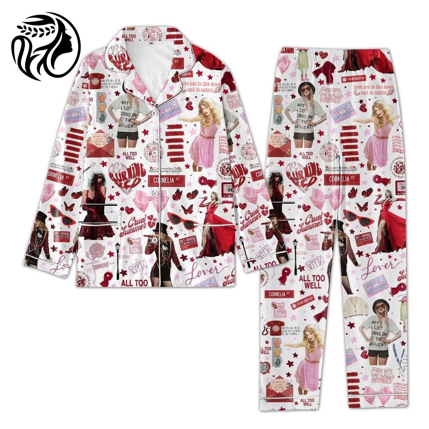 Taylor All Hit Album Eras Tour & 1989 Pajama Set Set Stylish Comfy Sleepwear