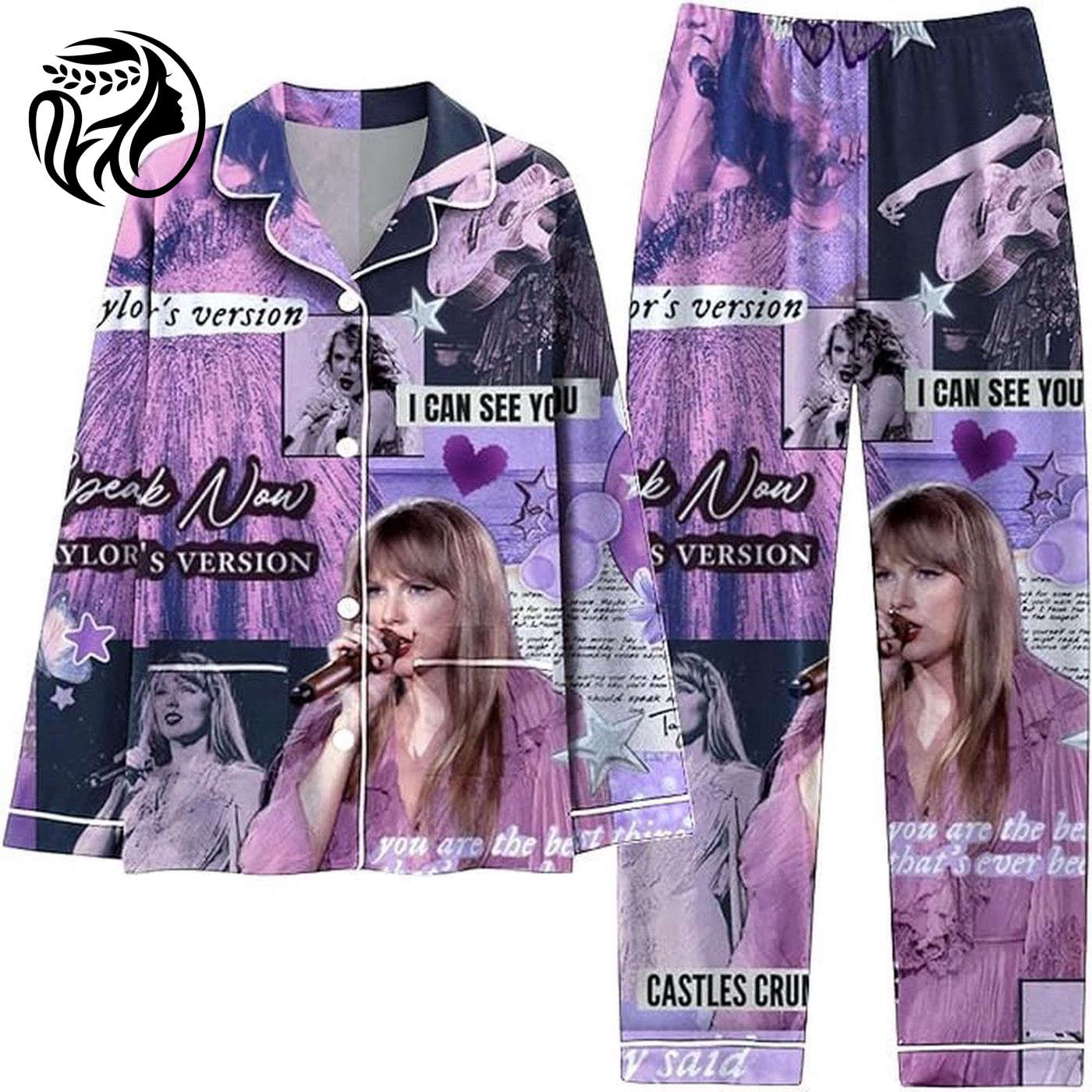 Stylish Taylor Button Down Pajama Set