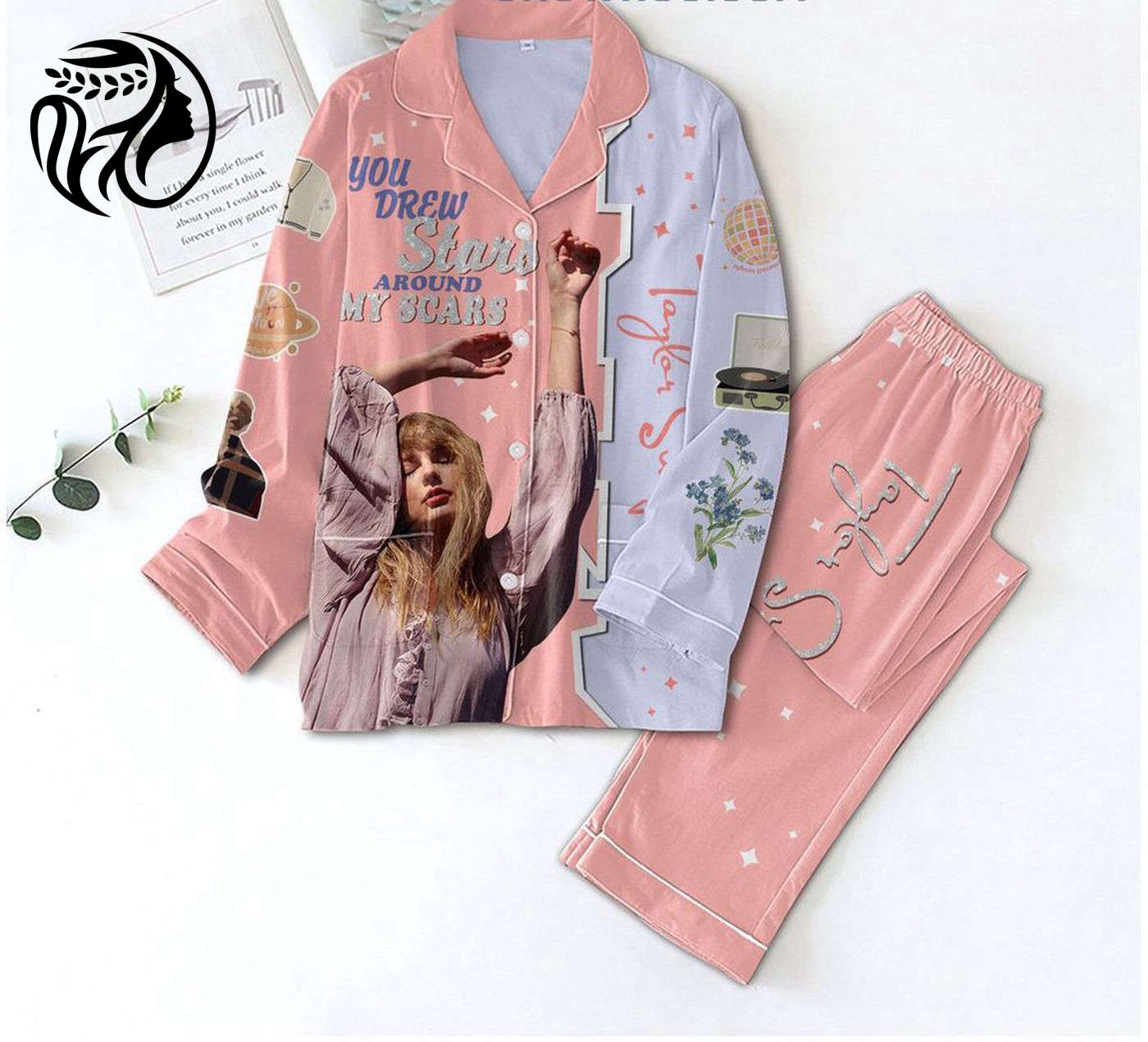 Taylor Swift Fearless Midnight Pajama Set Set Stylish & Comfortable Swift Pajama Set Limited Edition