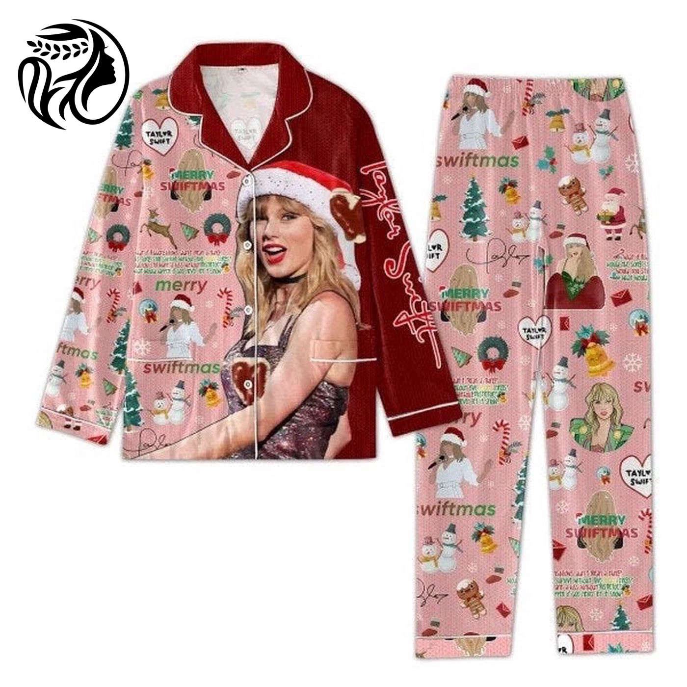 Taylor Merry Swiftmas Pajama Set Set Festive & Stylish Sleepwear With Taylor Version & Eras Tour Designs