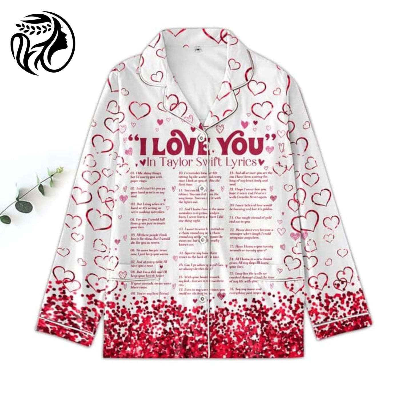 Taylor I Love You Pajama Set