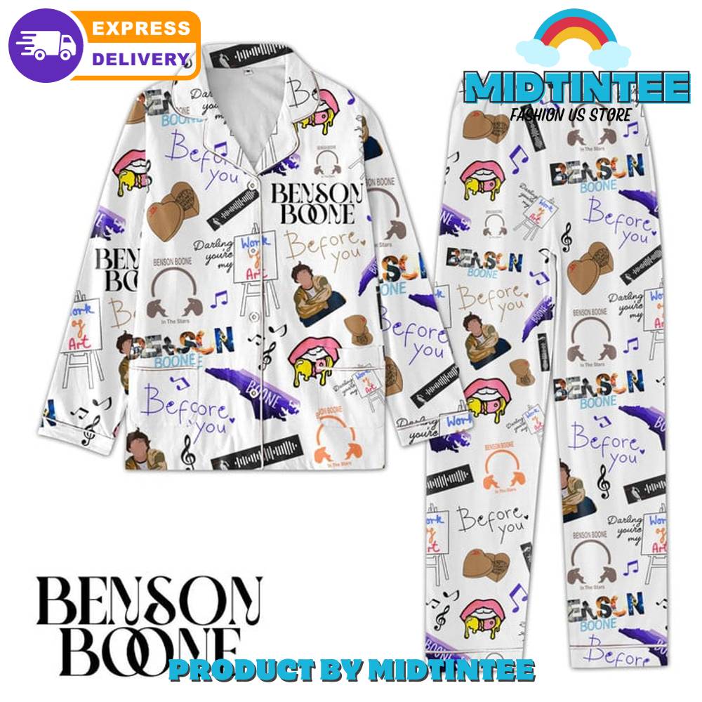 Benson Boone Before You Long Sleeve Or Short Sleeve Pyjama Pajama Set With Pants Hg